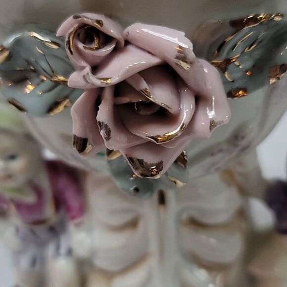 Antique Collectible Pico Design Boy/Girl Flower Vase - Picture 3 of 17